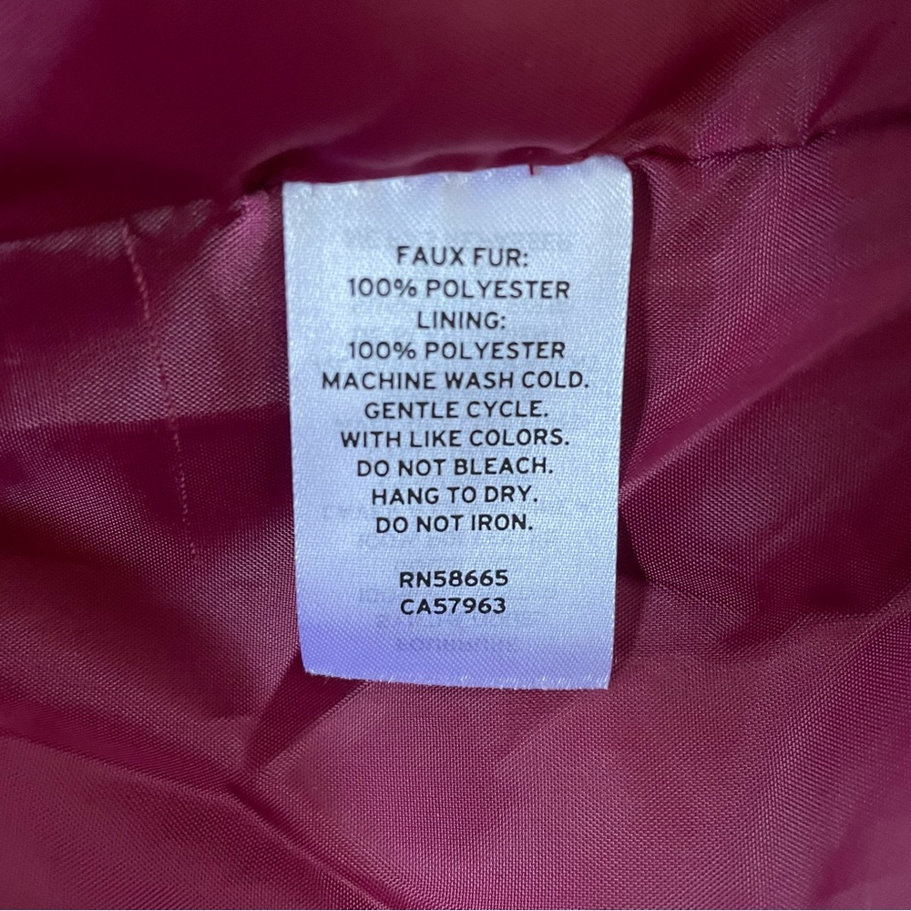 Nordstrom BP Silky Faux Fur Jacket Lined Raspberry NWT - Picture 12 of 12